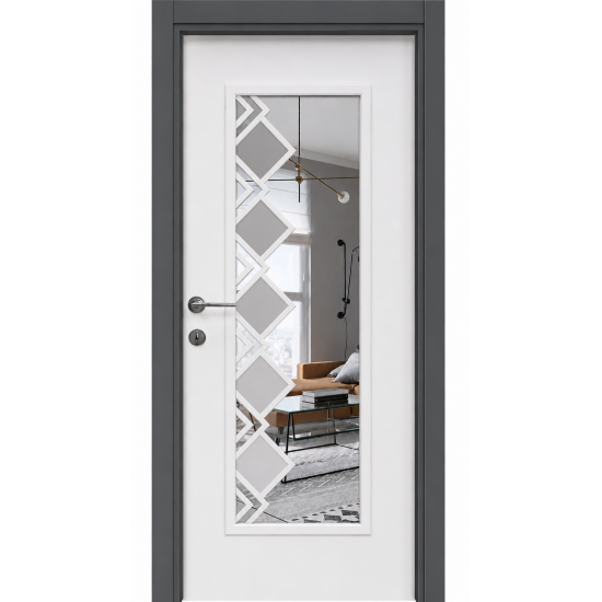 Интериорна врата DF_VP06 white & black Интериорна врата DF_VP06 white & black