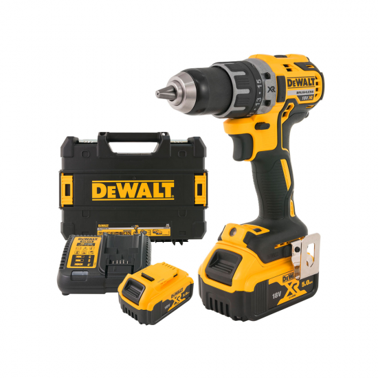 Акумулаторен винтоверт DeWALT DCD791P2 с 2 батерии 5 ah, зарядно и куфар Акумулаторен винтоверт DeWALT DCD791P2 с 2 батерии 5 ah, зарядно и куфар
