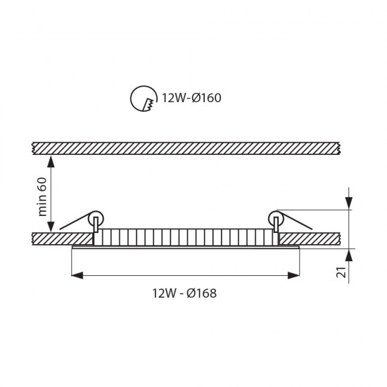 Led панел este led 12w wh/cl