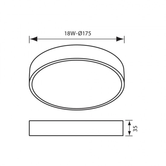 LED плафон DARS  18W 4000K