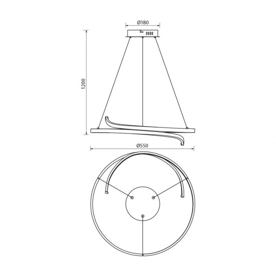 Полилей omicron led 38w bk cct