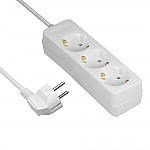 Разклонител 3 гнезда с кабел 3.0m х1.5mm2 