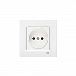 Контакт единичен Karre Plus - бял