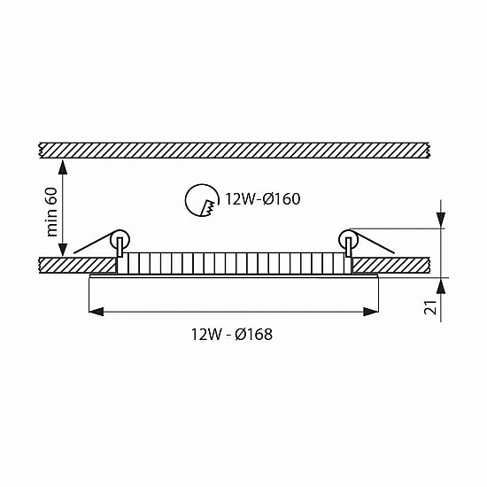 LED панел ESTE 18W 1150lm 4000K черен LED панел ESTE 18W 1150lm 4000K черен