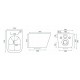 WC комплект за вграждане GEBERIT RIMLESS ЧЕРЕН МАТ