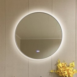 Огледалo с вградено LED осветление 80х80см Сатен D800 1855/80