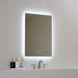 Огледалo с вградено LED осветление и часовник 60х90см ICL 1811 Огледалo с вградено LED осветление и часовник 60х90см ICL 1811