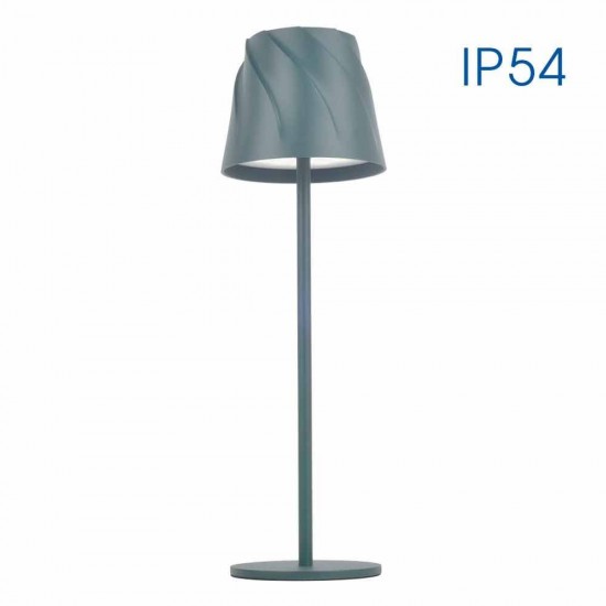 LED настолна лампа 3W ESTELLA 4000К - Li-ion - димируема - IP54 - сива