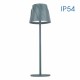 LED настолна лампа 3W ESTELLA 4000К - Li-ion - димируема - IP54 - сива