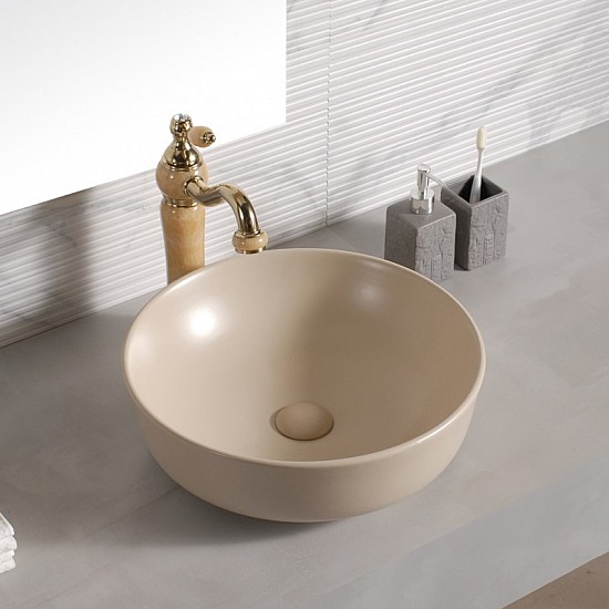 Порцеланов умивалник 875 BEIGE ДАЛИЯ БЕЖОВ МАТ