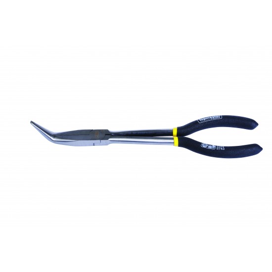Клещи дългоусти извити 45° 280mm CR-V TMP