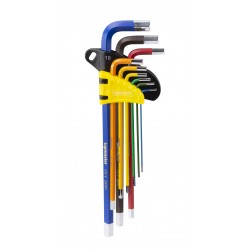Шестограми цветни 1.5-10mm к-т 9бр дълги CR-V TMP