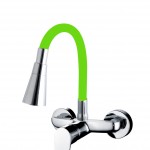 Месингов стенен смесител Cascada Flexible Green с гъвкаво тяло