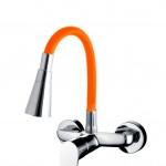 Месингов стенен смесител Cascadа Flexible Orange с гъвкаво тяло