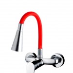 Едноръкохватков стенен смесител Cascada Flexible Red  с гъвкаво тяло