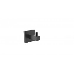 Единична закачалка за баня Square черен мат Единична закачалка за баня Square черен мат