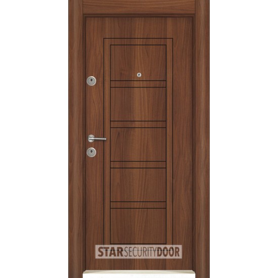 Блиндирана врата StarLife SL 202 Металик орех