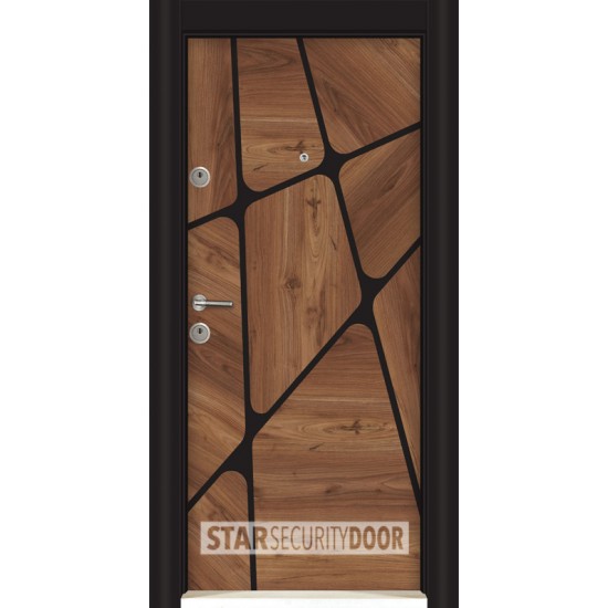 Блиндирана врата Outdoor - UV 103 Орех