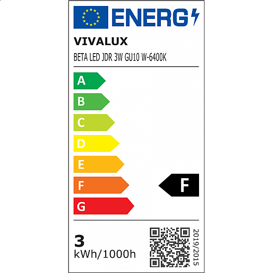 LED лампа 3W. GU10. 230V. 6400K BETA LED JDR 3W GU10 W-6400K () (2.35) by www.avetisyan.bg