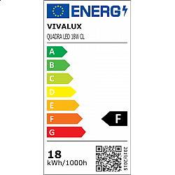 Квадратен LED панел, 230V, неутрална светлина QUADRA LED 18W CL Квадратен LED панел, 230V, неутрална светлина QUADRA LED 18W CL