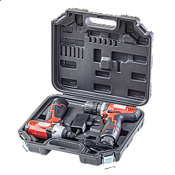 Комплект акумулаторна Li-ion 12V бормашина 2-ск и винтоверт ударен 2х1.5Ah 1h куфар RD-CDIDL01