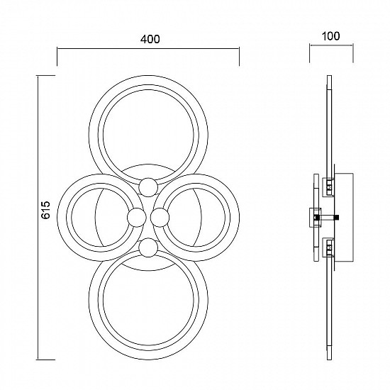 LED плафон мултифункционален с дистанционно DOTS LED 51W