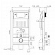 Комплект за вграждане 097H BLACK с черен бутон + 5135MB Комплект за вграждане 097H BLACK с черен бутон + 5135MB