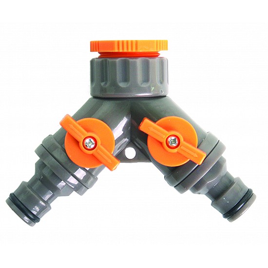 Разклонител 2 изхода със стоп 1/2"-3/4" TG (НОВО) (2.35) by www.avetisyan.bg