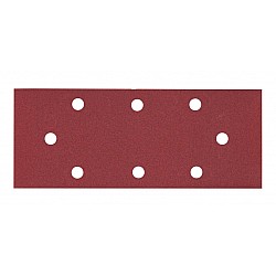 Шкурка за виброшлайф 93х230 P 80 с 8 отвора 10бр Шкурка за виброшлайф 93х230 P 80 с 8 отвора 10бр
