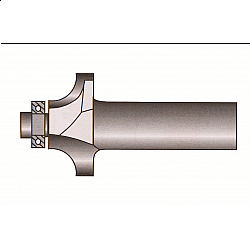 Фрезер за оберфреза R9.52mm H15.9mm опашка O8mm с лагер Фрезер за оберфреза R9.52mm H15.9mm опашка O8mm с лагер