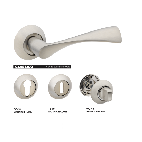 Дръжка за врата Bussare Classico A-01-10 Satin chrome