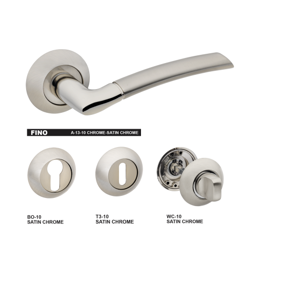Дръжка за врата Bussare - Fino A-13-10 Chrome Satin