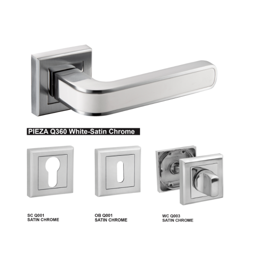 Дръжка за врата Bussare Pieza Q360 White Chrome