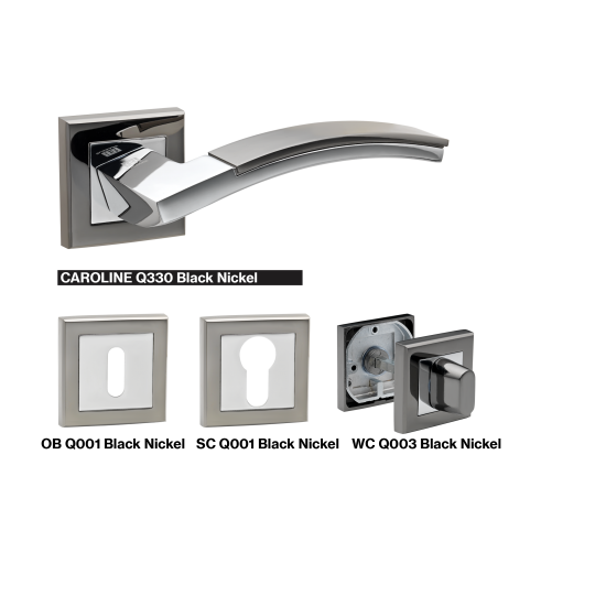 Дръжка за врата Bussare Caroline Q330 Black Nickel Chrome Дръжка за врата Bussare Caroline Q330 Black Nickel Chrome