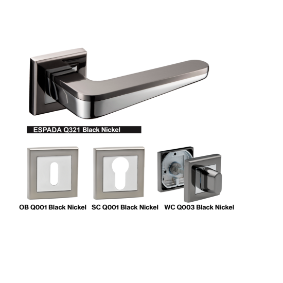 Дръжка за врата Bussare Espada Q321 Black Nickel-Chrome