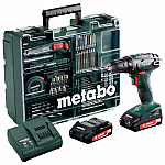 Винтоверт акумулаторен 18V 48Nm METABO BS 18 2x2.0AH 10mm
